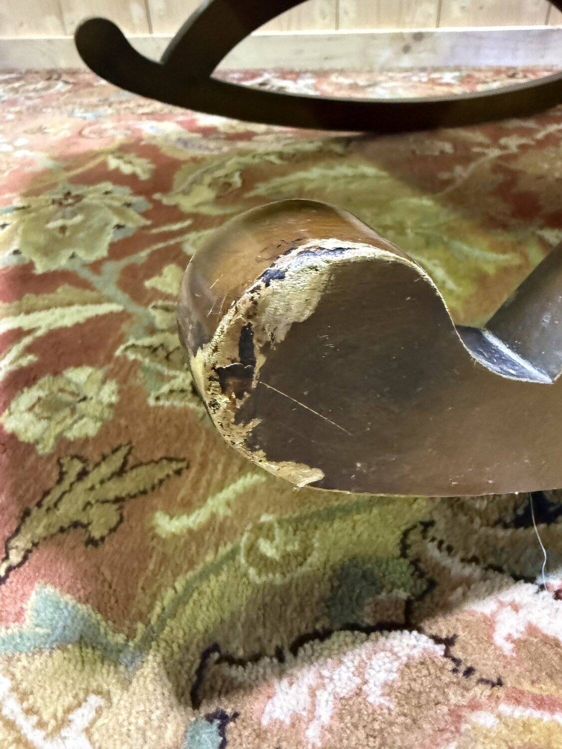 Chesterfield leather rocking chair in Havana.