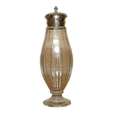 Cut glass sugar bowl and sterling silver by William Moulson 1844