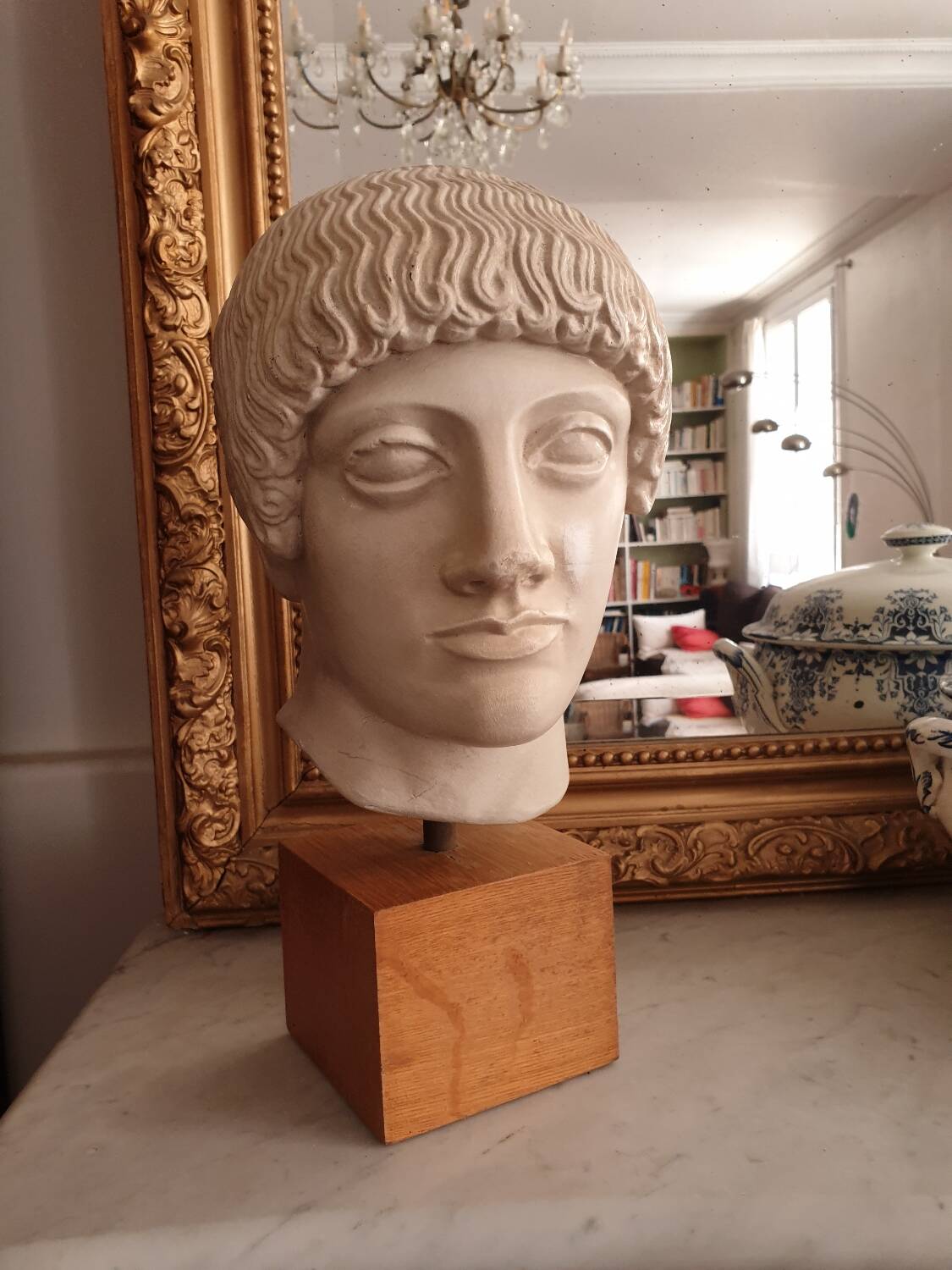 Greek bust of a blond Ephebe
