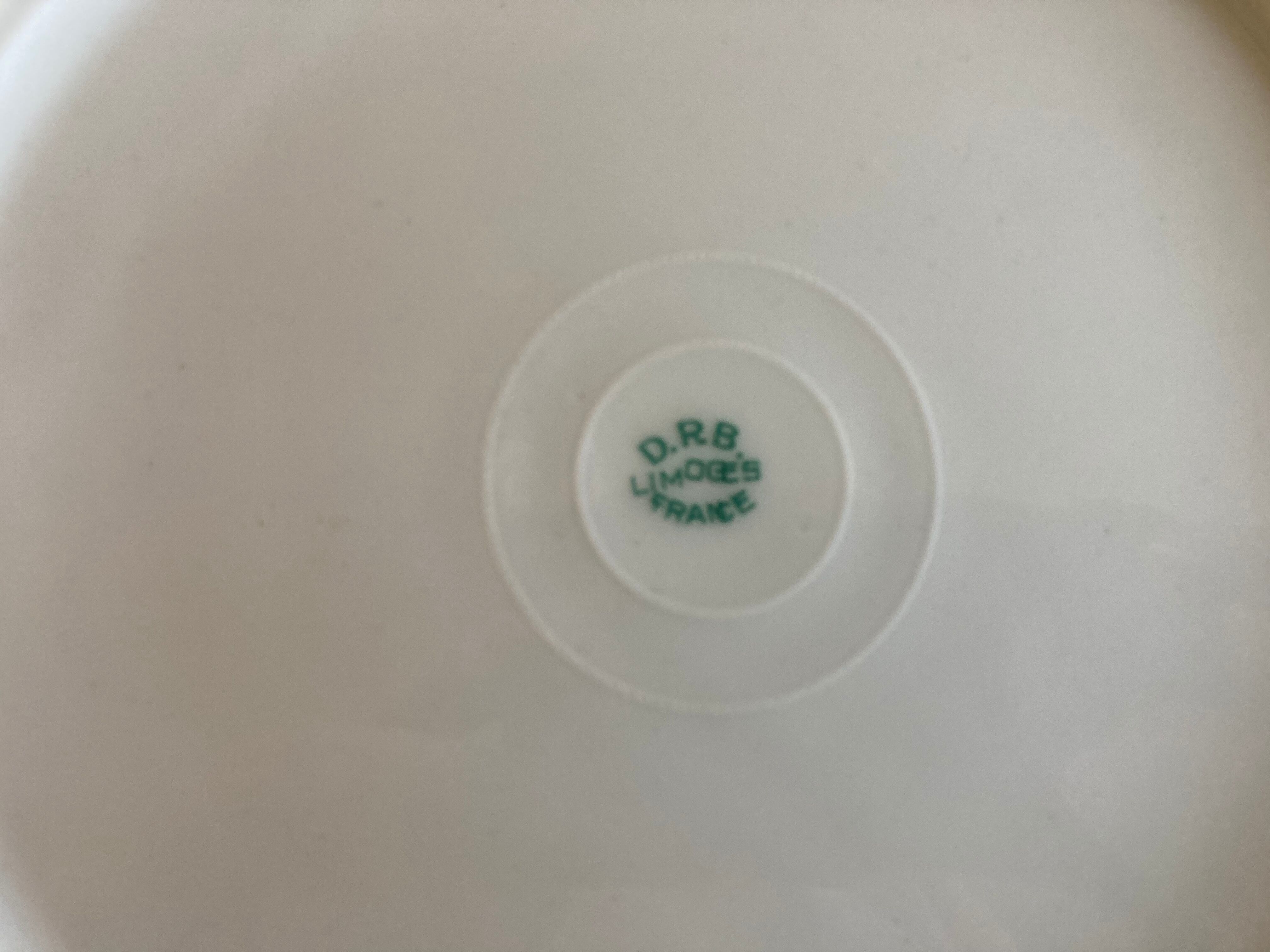 White Limoges plates