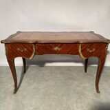 Louis XV style mahogany veneer flat desk