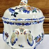 Gien sugar bowl rooster and peonies model 1938 1960