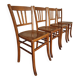 Set of 4 vintage Luterma beech bistro chairs – 1950s