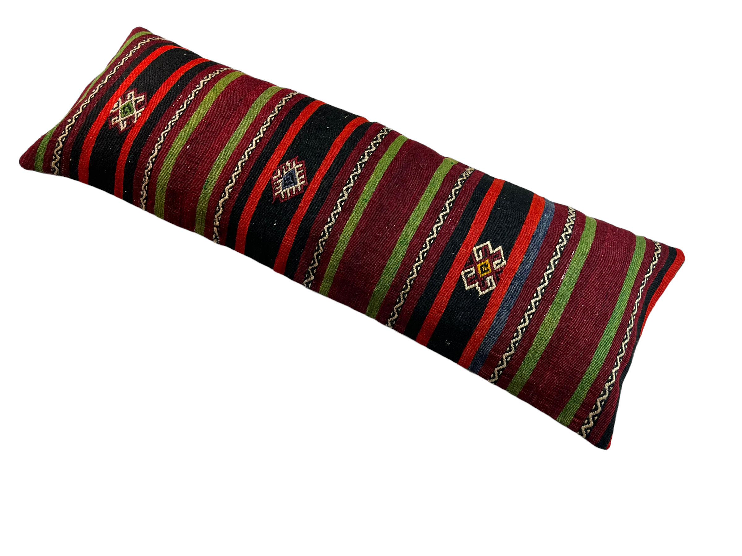 Vintage turkish kilim cushion cover , 120 x 40 cm