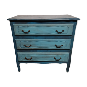 Commode cérusé bleu