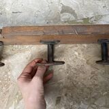 Long antique wall coat rack 186cm