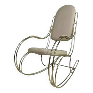 Rocking chair années - simili cuir
