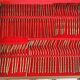 Cutlery set imitation bamboo 144 pieces vintage 1950