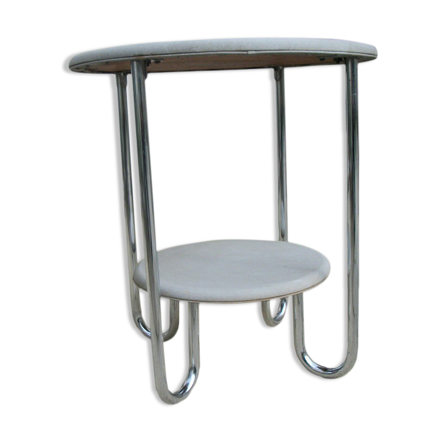 Pedestal table 2 trays Vintage