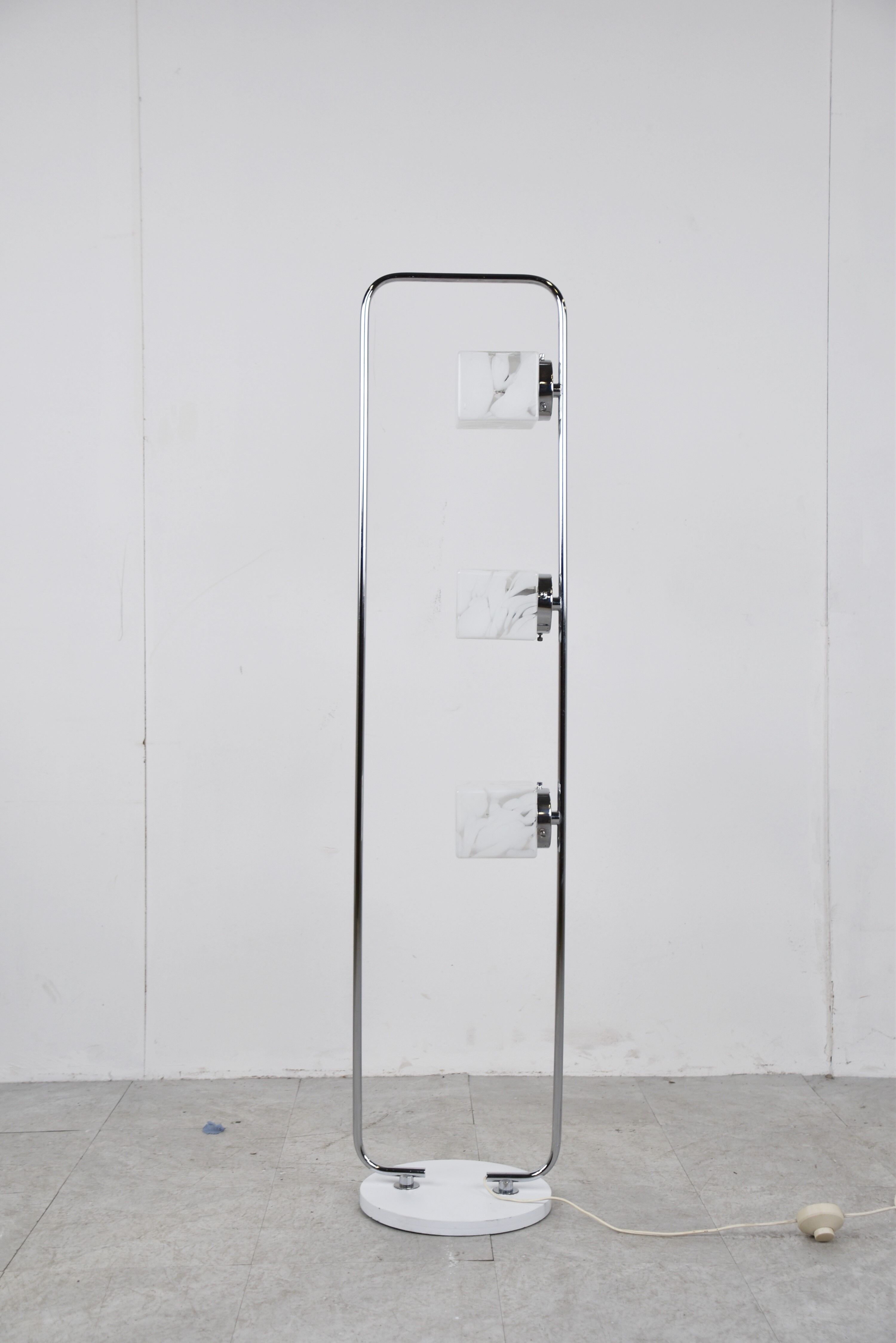 Vintage cubic murano glass floor lamp, 1970s