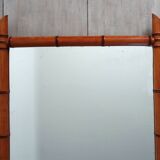 Large vintage bamboo mirror from the 20s