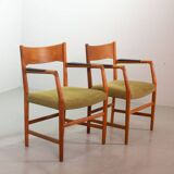 Hans Wegner Danish 'Town Hall' Wooden Arm / Side Chairs by Plan Mobler 50s