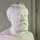 White marble statue bust signed Cassano