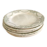 Set of 8 flat plates, Napoleon Terre de fer service