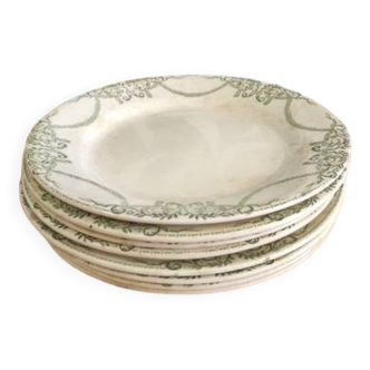 Lot de 8 assiettes plates, Service Napoléon Terre de fer