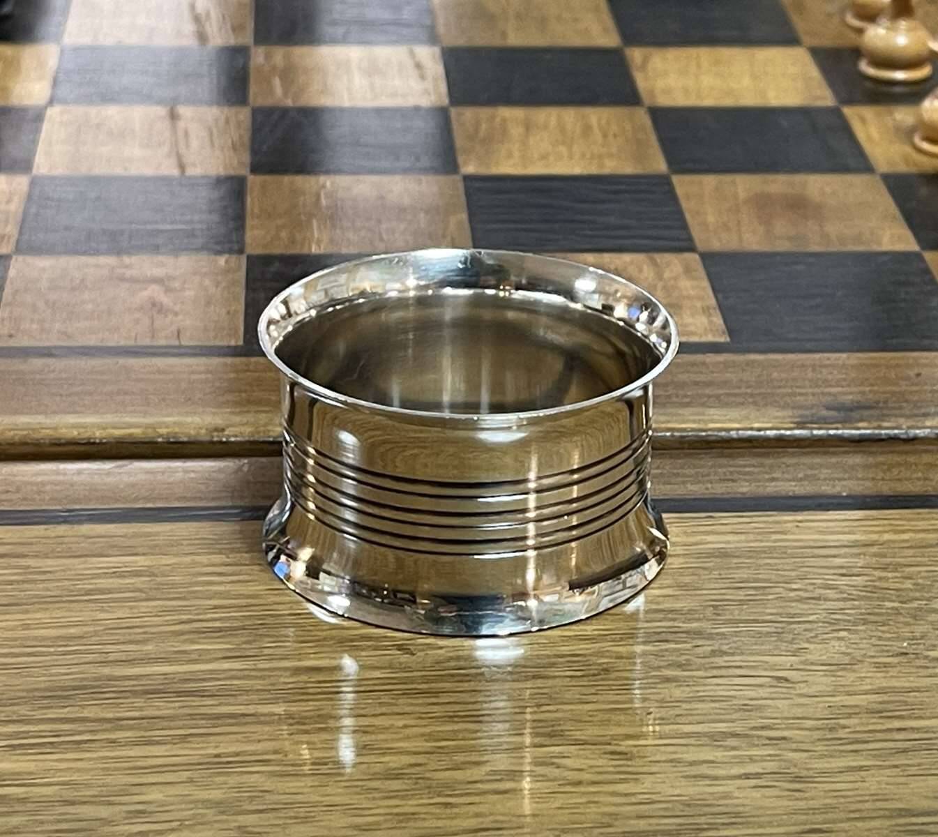 Silver metal napkin ring