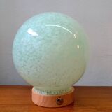 Clichy glass table lamp in water green