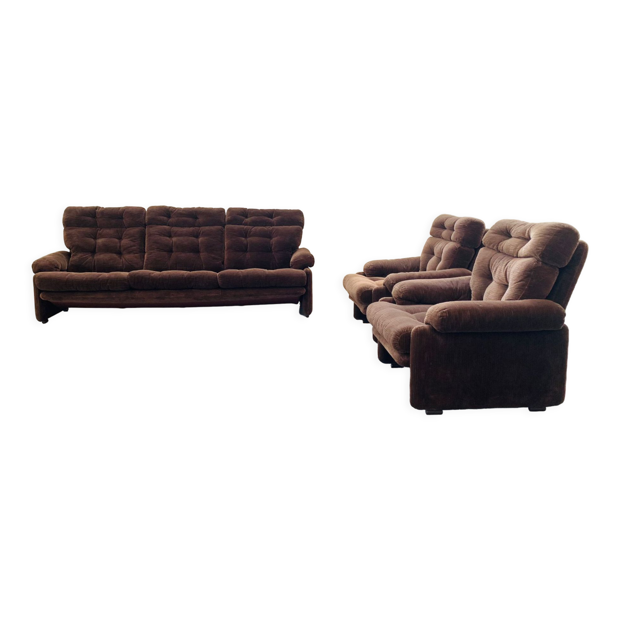 3-seater sofa and 2 armchairs from the 70s – coronado & tobia scarpa for b&b ialia