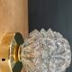 Vintage globe wall lamp, ceiling lamp in molded glass