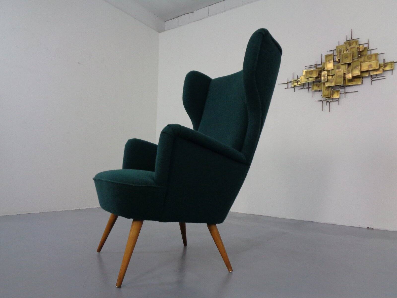 French Kvadrat Tonica Wingback Chair, 1950s