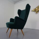 French Kvadrat Tonica Wingback Chair, 1950s