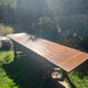 Solid oak farmhouse table with extensions