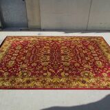 Grand tapis rouge et or, Persan Tabriz, 200 x 285 cm