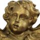Vintage Angel Head Bust Gilded Plaster Wall Decoration 20cm