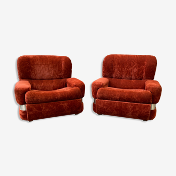 paire de fauteuils années 70