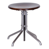 Restored Beech Swivel Piano Stool by Mücke - Melder, Czechia, 1930s