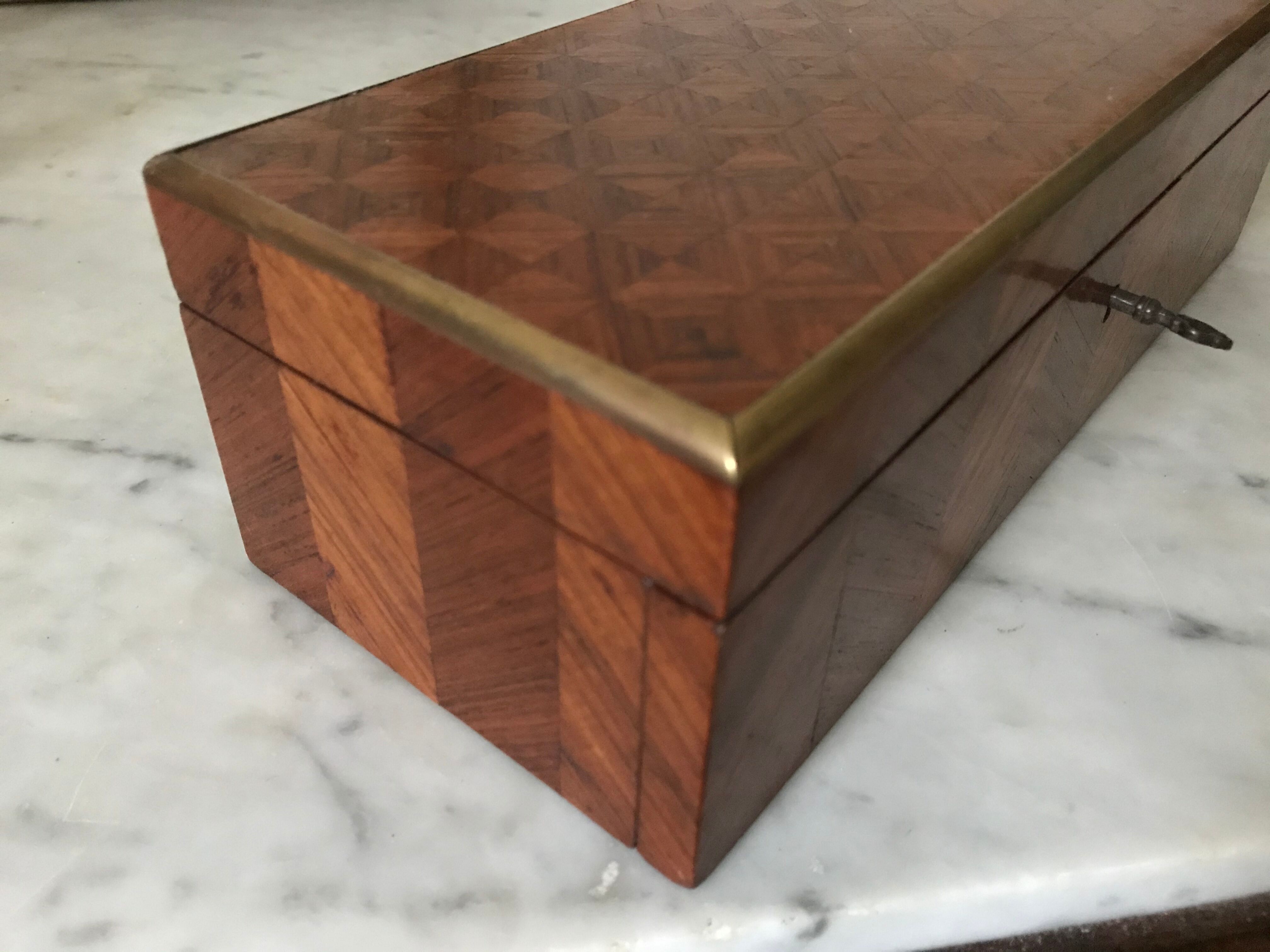 19th century marked wooden box