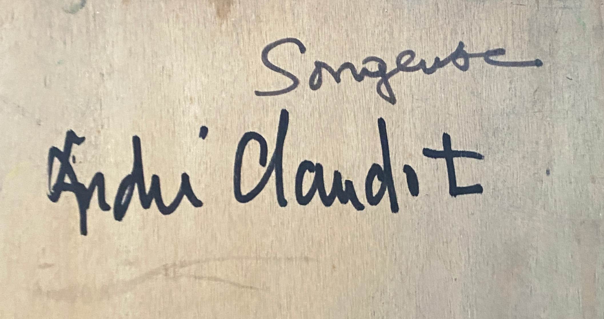 Tableau hsp "la songeuse" nue d'andré claudot (1892-1982) avec cadre