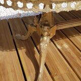 Brass and marble coffee table