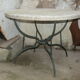 Outdoor round table, garden year 1950
