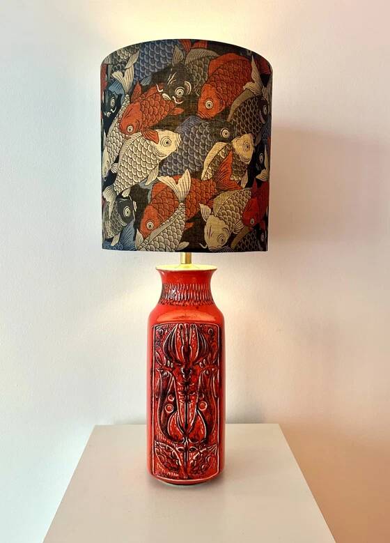 Table lamp from the 1960s, Bay vase - Bodo Mans