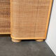 Vintage curved rattan sideboard, coastal credenza, wicker cabinet, boho buffet