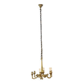 Lustre en bronze 6 feux des années 1950