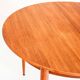 Table ronde/ovale de style scandinave av rallonge. Bois de teck. France, 60
