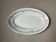 Antique oval plate Moulin des Loups Orchies – grey and gold floral decoration
