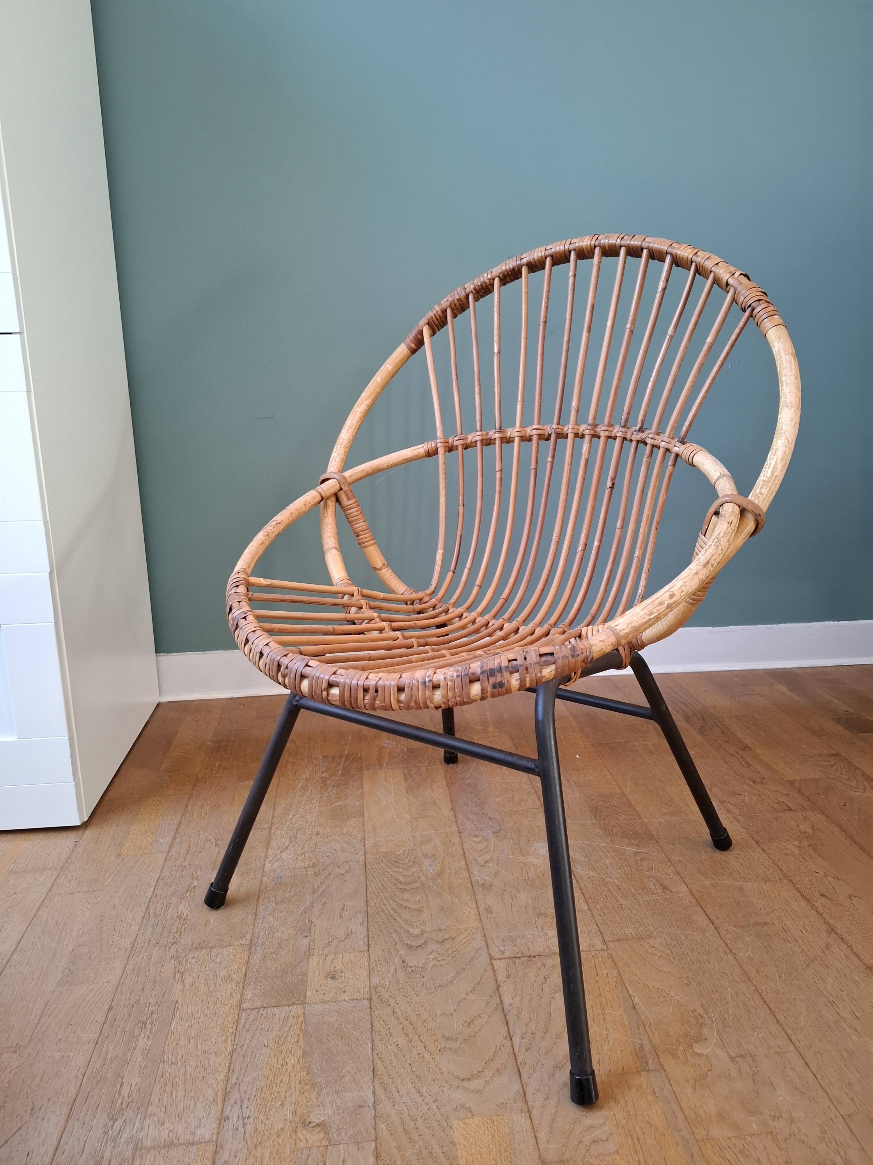 Rattan armchair
