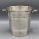 small champagne ice bucket cooler silver metal bottle art deco