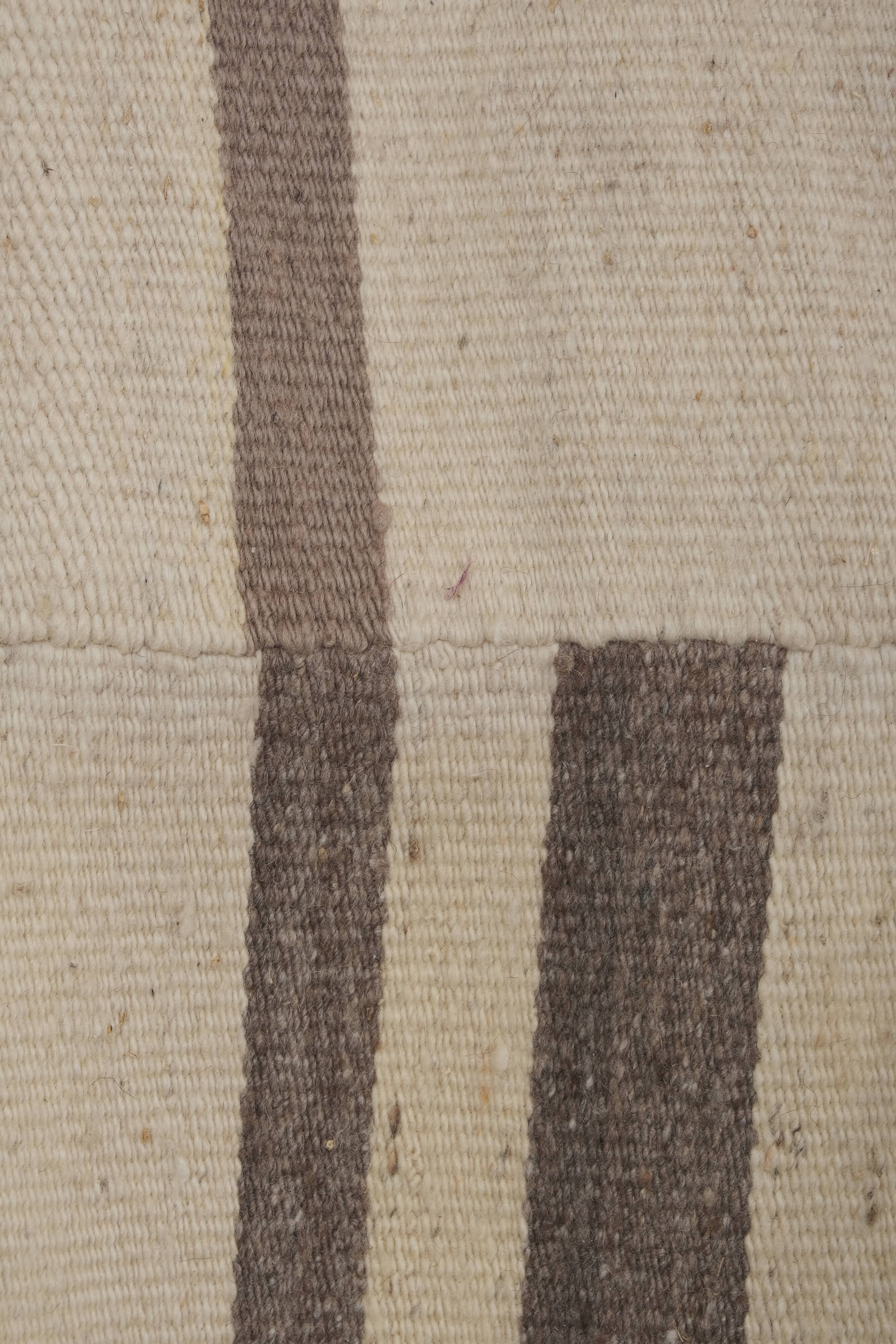 Vintage Anatolian Striped Hemp Kilim Rug