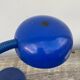Articulated blue metal bedside lamp