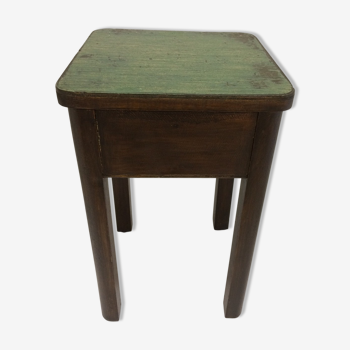 Vintage wooden chest stool