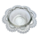 Glass salad bowl with beaded rim, 1900, Art Deco glass salad bowl in the shape of a flower