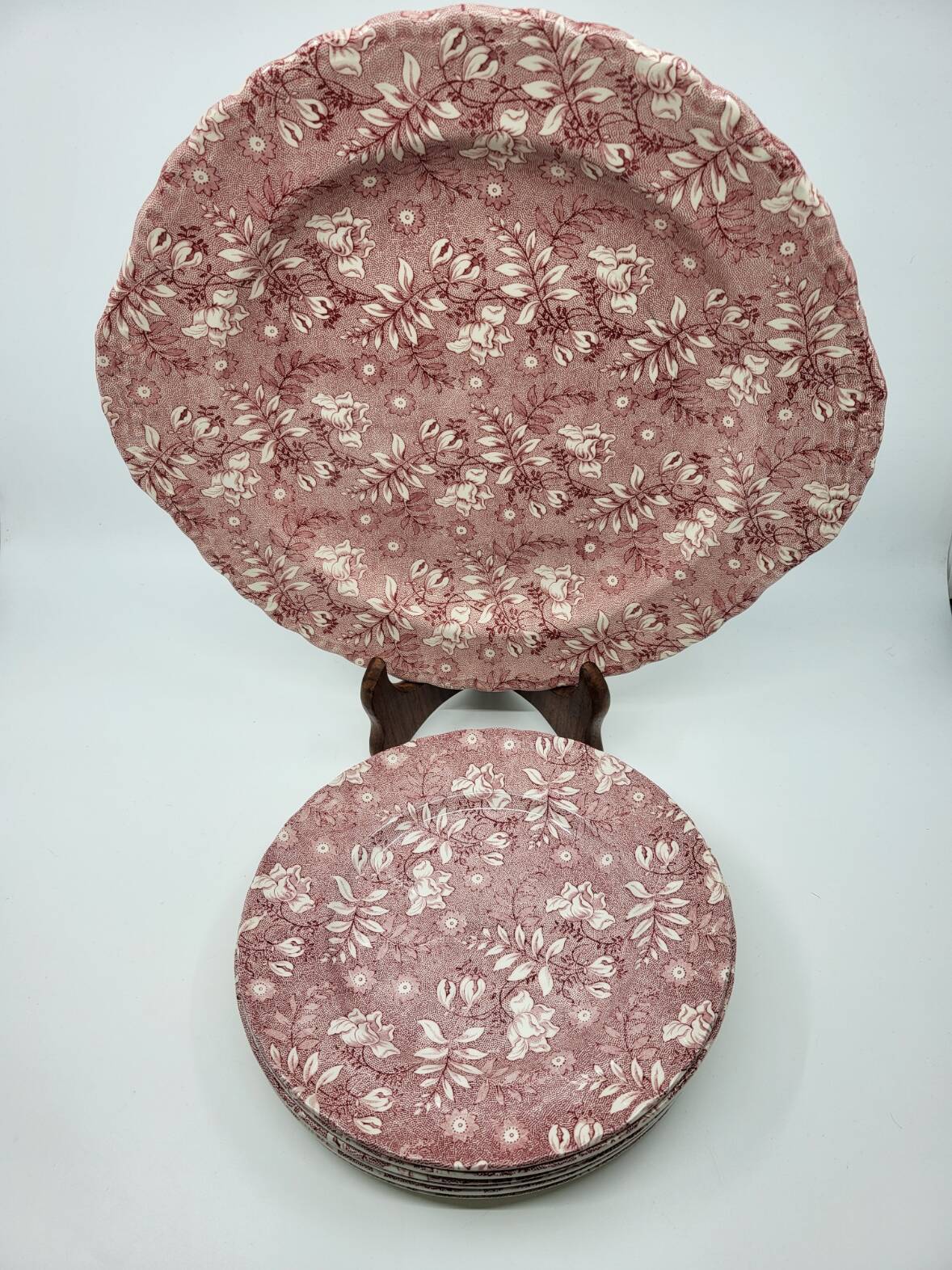 Service  Grindley of Stoke Royal Tudor Velvet en faïence Rose Anglais