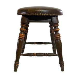 Tabouret de bar en orme bas tudor