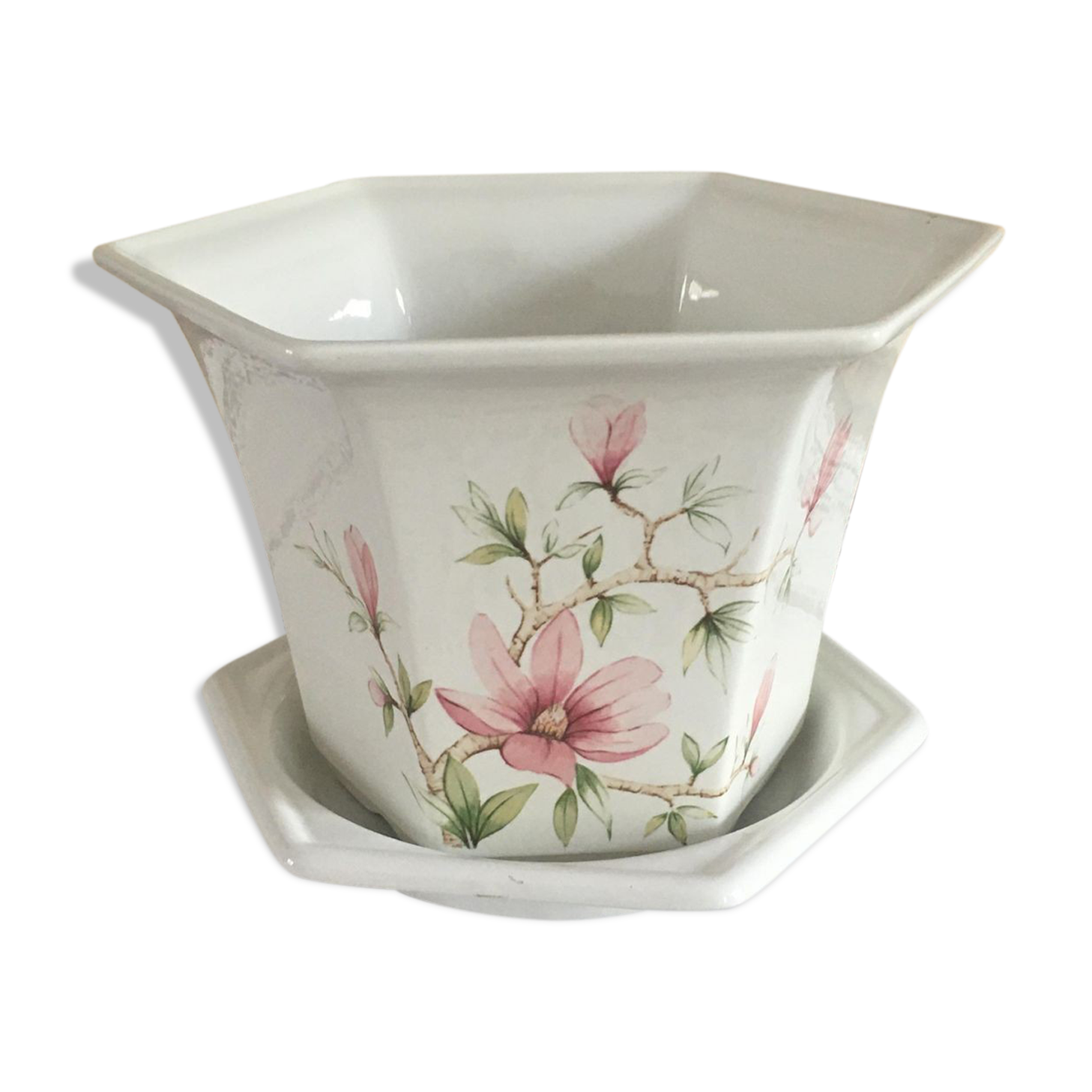 Vintage Pot Cover in English Ceramic