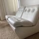 Vintage two-seater modular sofa, off-white, France 1970s