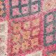 Hot Pink Turkish Runner Rug, Vintage Boho Hallway Carpet, 83x353 Cm
